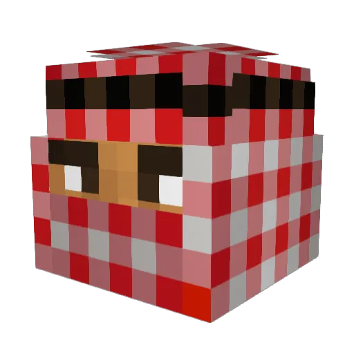 Katrus Minecraft avatar head, 3D render