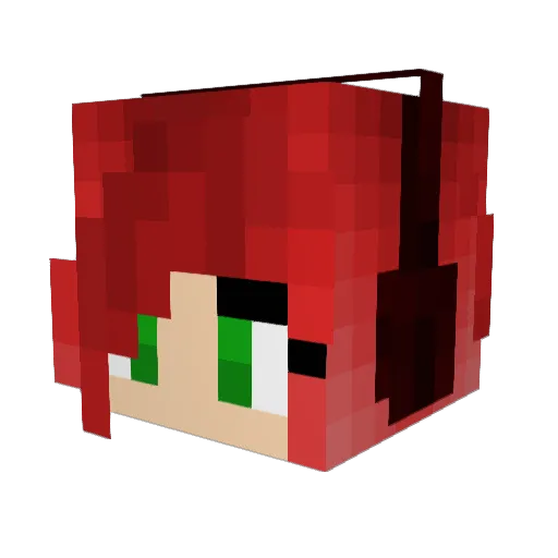 KatsLife Minecraft avatar head, 3D render