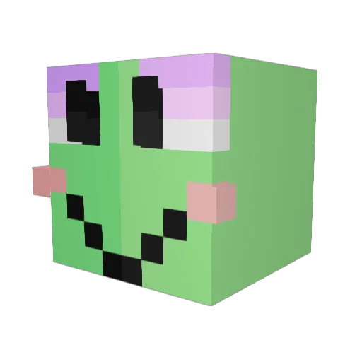 KatsWorldsOnFire Minecraft avatar head, 3D render