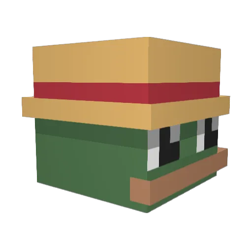 Katsahd Minecraft avatar head, 3D render