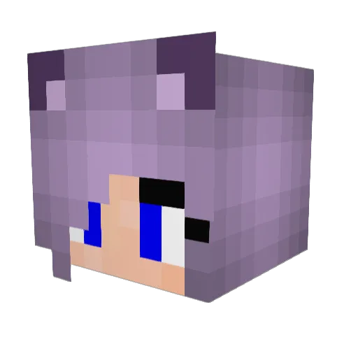 Katsandra Minecraft avatar head, 3D render