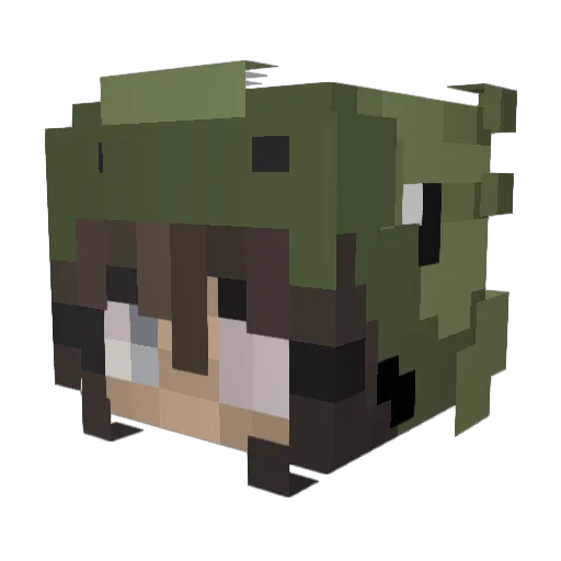 Katshuu0 Minecraft avatar head, 3D render