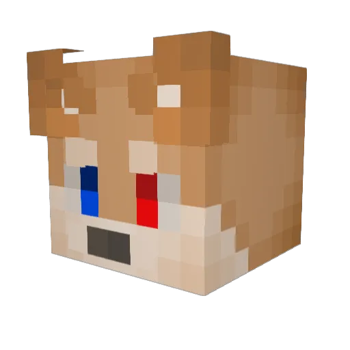 KatsuTheShiba Minecraft avatar head, 3D render