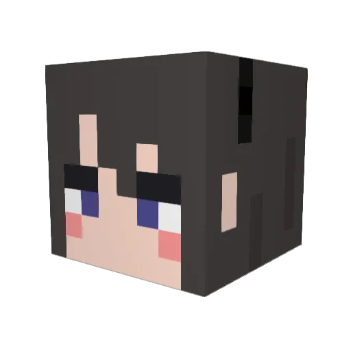 Katsuie23 Minecraft avatar head, 3D render