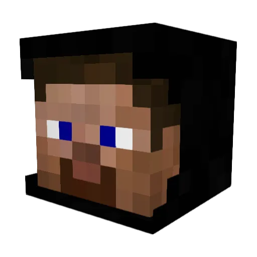Katsuigari Minecraft avatar head, 3D render