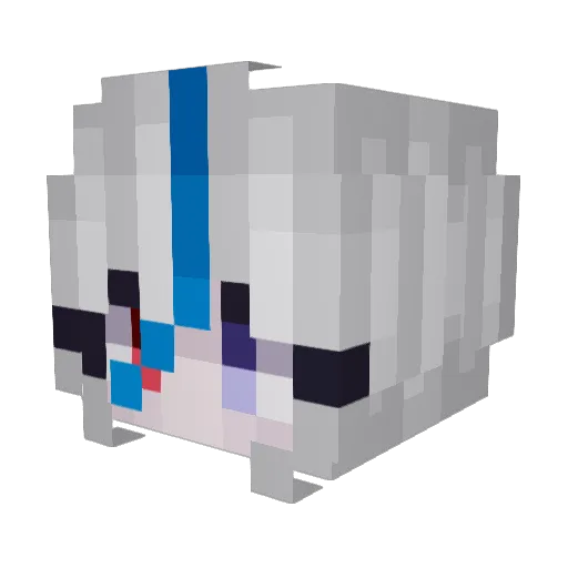 Katsuki3G Minecraft avatar head, 3D render
