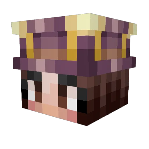 Katsukiwi Minecraft avatar head, 3D render