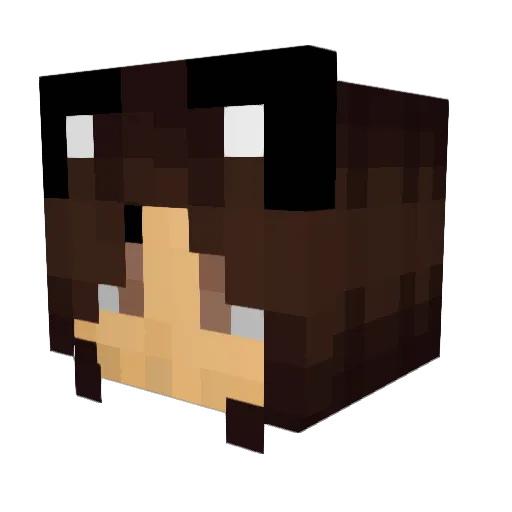 Katsuko13 Minecraft avatar head, 3D render