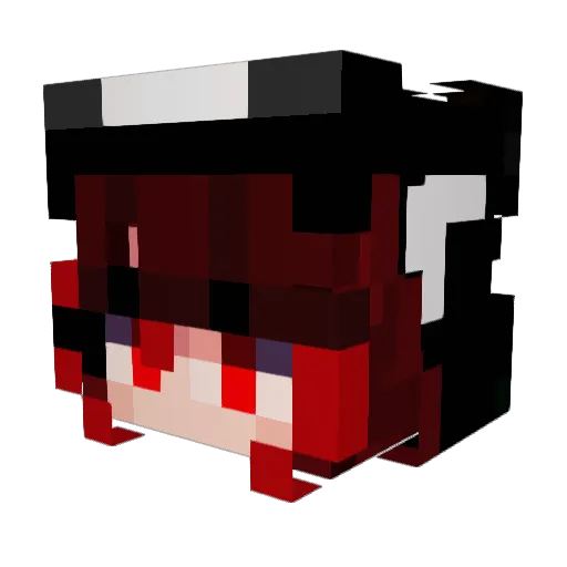 Katsume1 Minecraft avatar head, 3D render