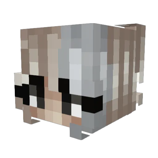 Katsumih Minecraft avatar head, 3D render