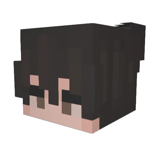 Katsumiii__ Minecraft avatar head, 3D render