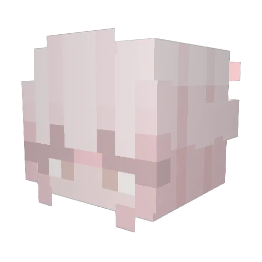 Katsumixx Minecraft avatar head, 3D render