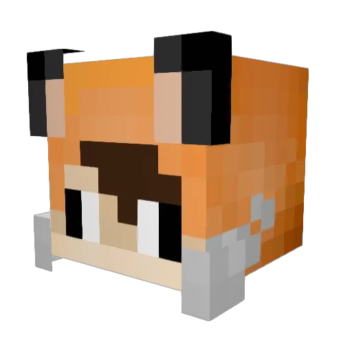 KatsuoBR Minecraft avatar head, 3D render