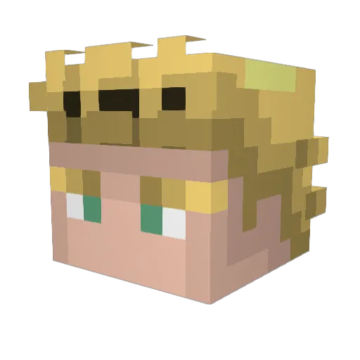 Katsuraaa_ Minecraft avatar head, 3D render