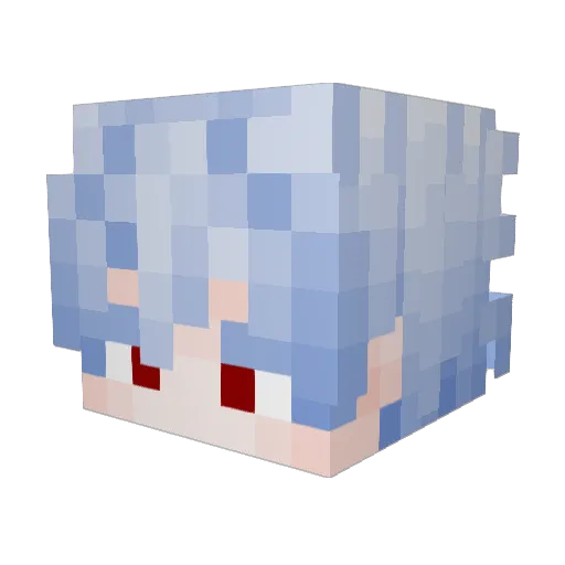 Katsuwiii Minecraft avatar head, 3D render