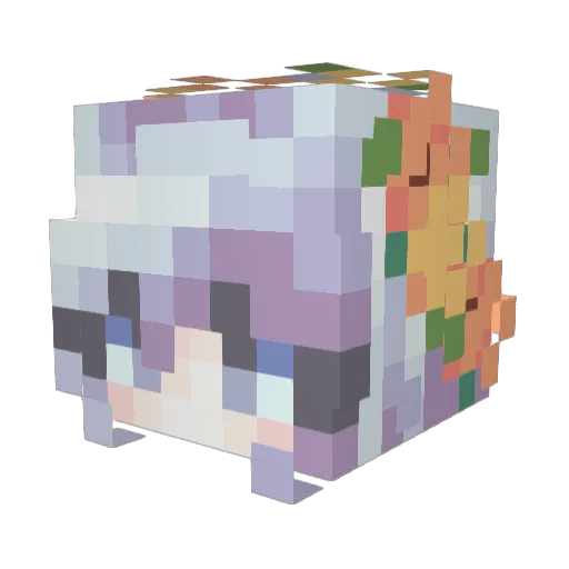 Katt98 Minecraft avatar head, 3D render