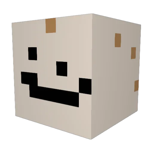 KattMax Minecraft avatar head, 3D render