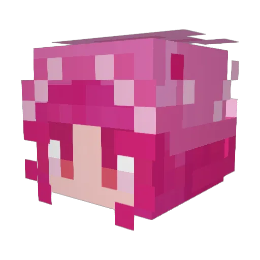 Kattara29 Minecraft avatar head, 3D render
