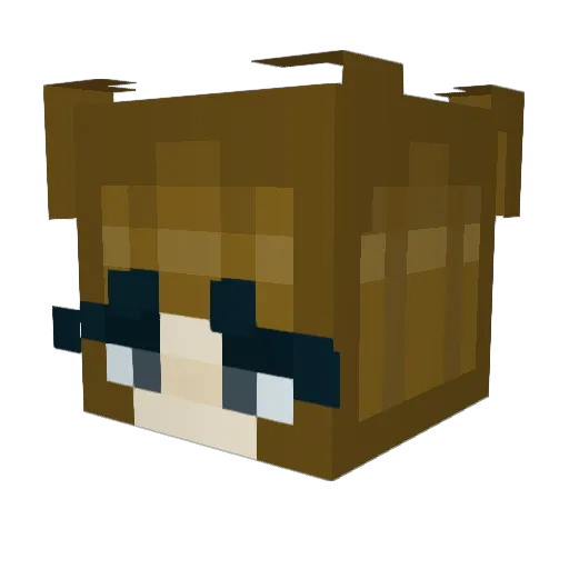 Kattast1c Minecraft avatar head, 3D render