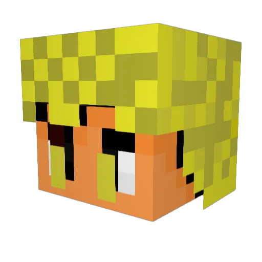 Kattatonic Minecraft avatar head, 3D render