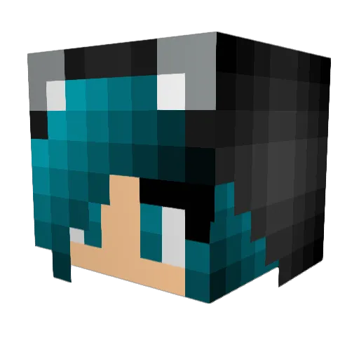 Katte155 Minecraft avatar head, 3D render