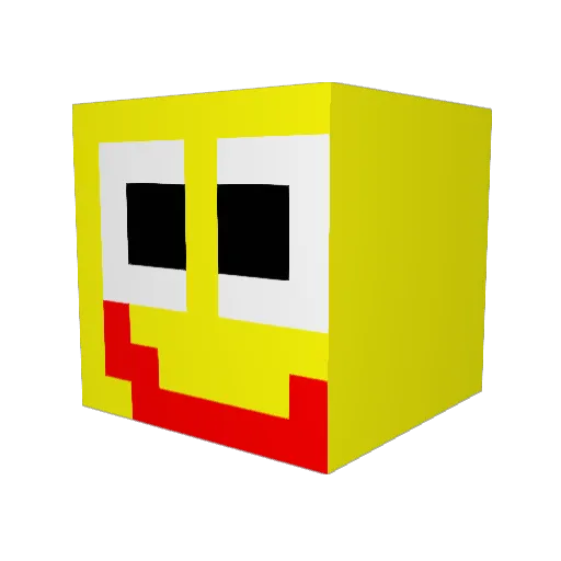 KattenBus Minecraft avatar head, 3D render
