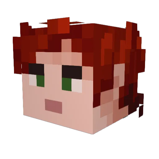 Katthus Minecraft avatar head, 3D render