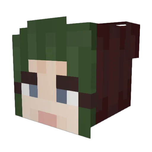 Kattie456 Minecraft avatar head, 3D render