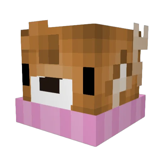 Kattkake Minecraft avatar head, 3D render