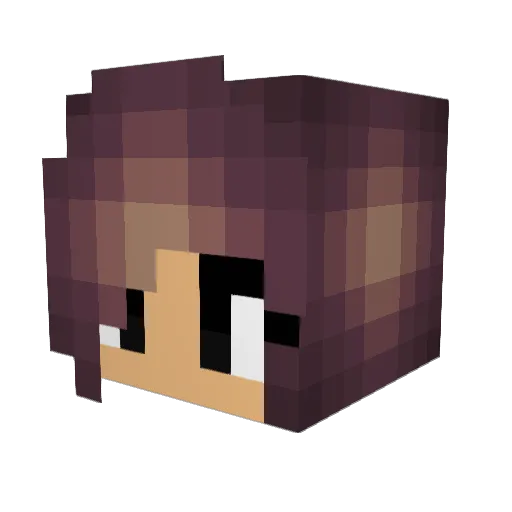 Kattro Minecraft avatar head, 3D render