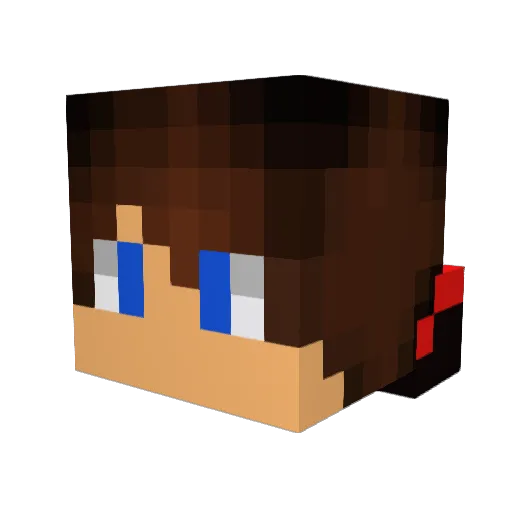 Kattylove Minecraft avatar head, 3D render