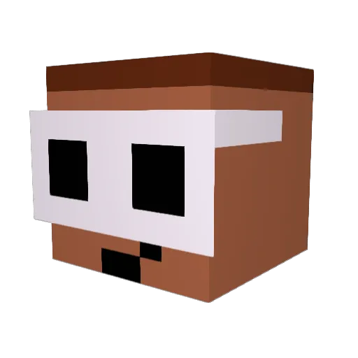 Kattzalos Minecraft avatar head, 3D render
