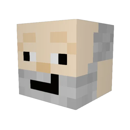 Katuppel Minecraft avatar head, 3D render