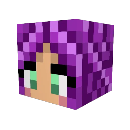 Katurina Minecraft avatar head, 3D render