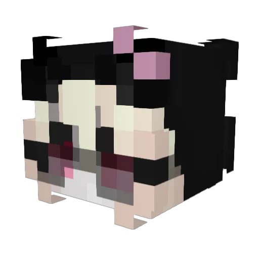 Katushinka Minecraft avatar head, 3D render