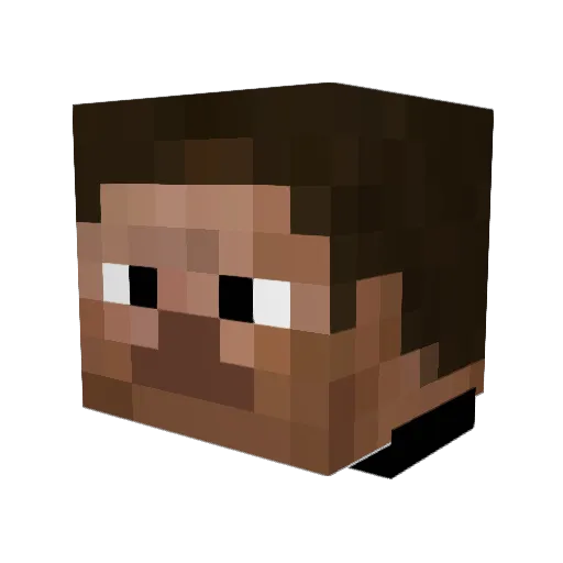 Katxalote Minecraft avatar head, 3D render