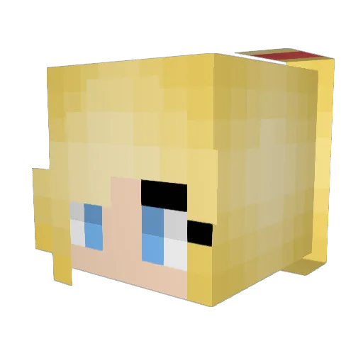 Katy1515 Minecraft avatar head, 3D render