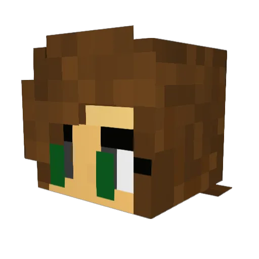 Katy86 Minecraft avatar head, 3D render