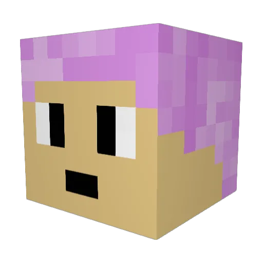 KatyChameleon51 Minecraft avatar head, 3D render