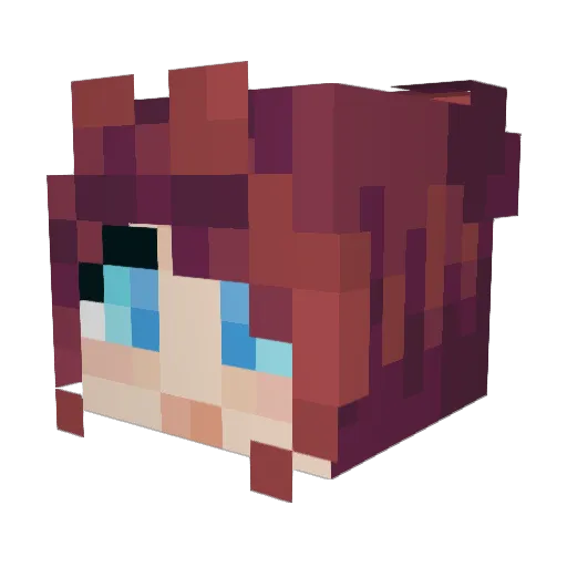 KatyJIMW Minecraft avatar head, 3D render