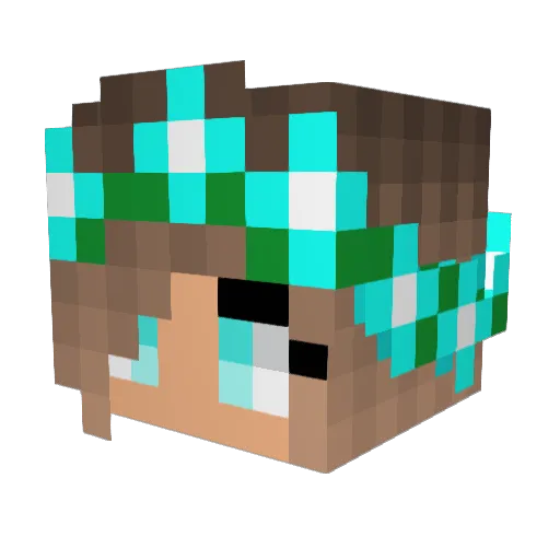KatyKat101 Minecraft avatar head, 3D render