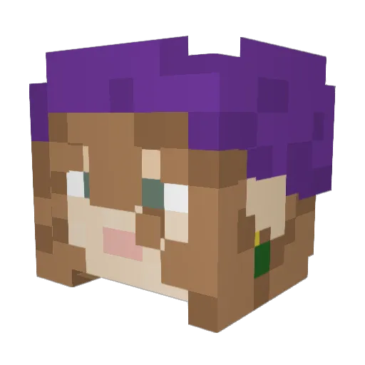 KatyPerry420 Minecraft avatar head, 3D render