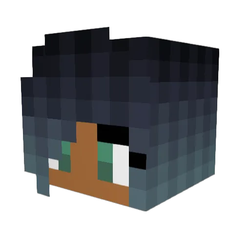 KatyPlays Minecraft avatar head, 3D render