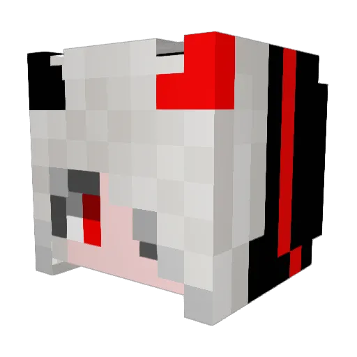 Katy_Kanashimi Minecraft avatar head, 3D render