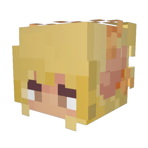 Katy_UvU Minecraft avatar head, 3D render