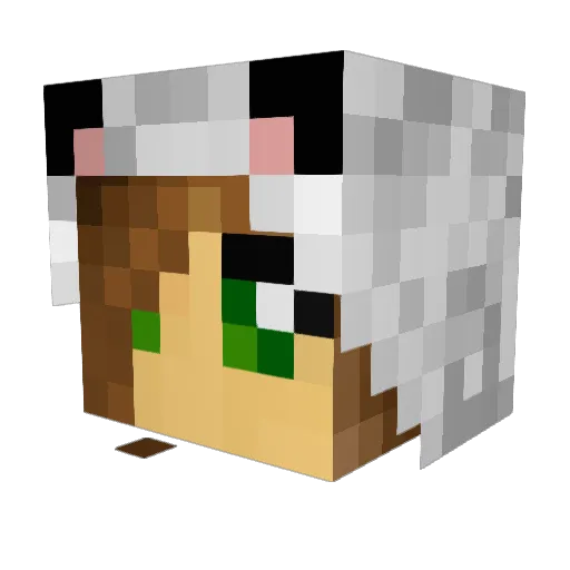 KatyaStd Minecraft avatar head, 3D render