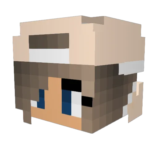 KatyuShock2 Minecraft avatar head, 3D render
