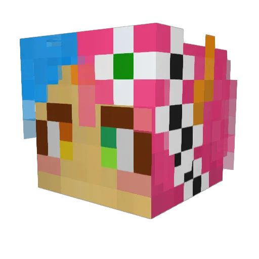KatyushaBM Minecraft avatar head, 3D render