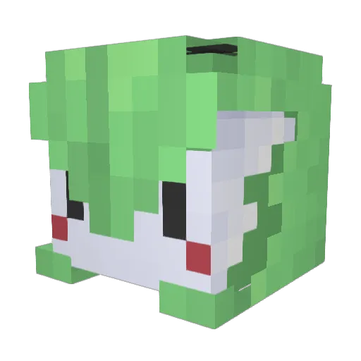 Katyushav Minecraft avatar head, 3D render