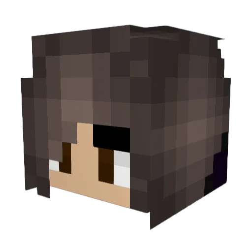 Katz32 Minecraft avatar head, 3D render
